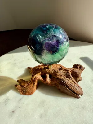 FEATHER FLUORITE SPHERE