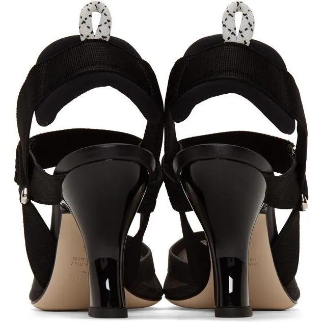 Fendi Black ColibrÃ¬ 85 Slingback Heels