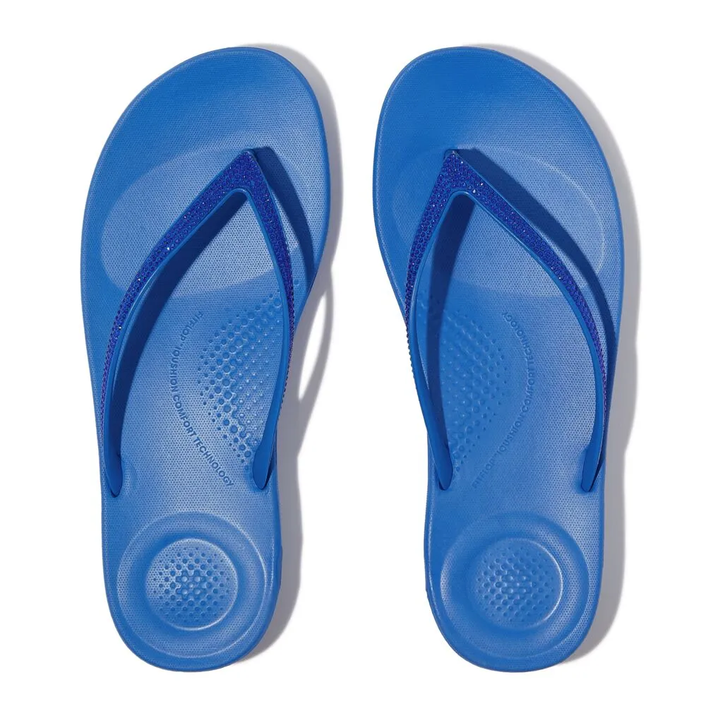 FitFlop Iqushion Sparkle Flip Flops Sandals - French Blue