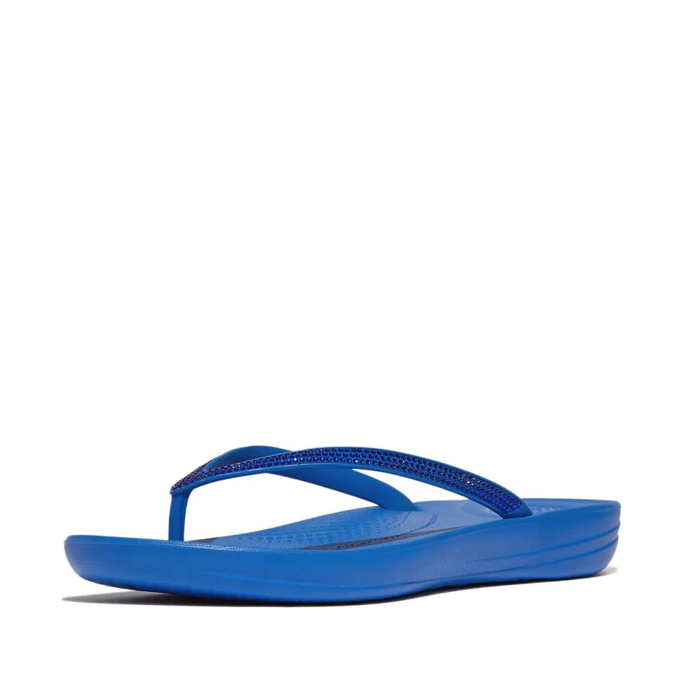 FitFlop Iqushion Sparkle Flip Flops Sandals - French Blue