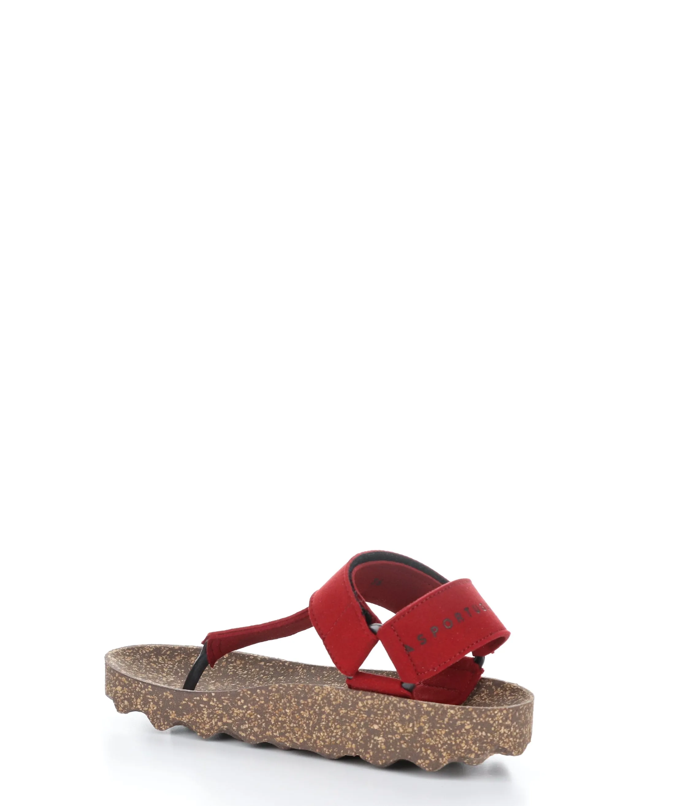 FIZZ_L Red Suede Thong Sandals|FIZZ_L Sandales Entre Doigts in Daim Rouge