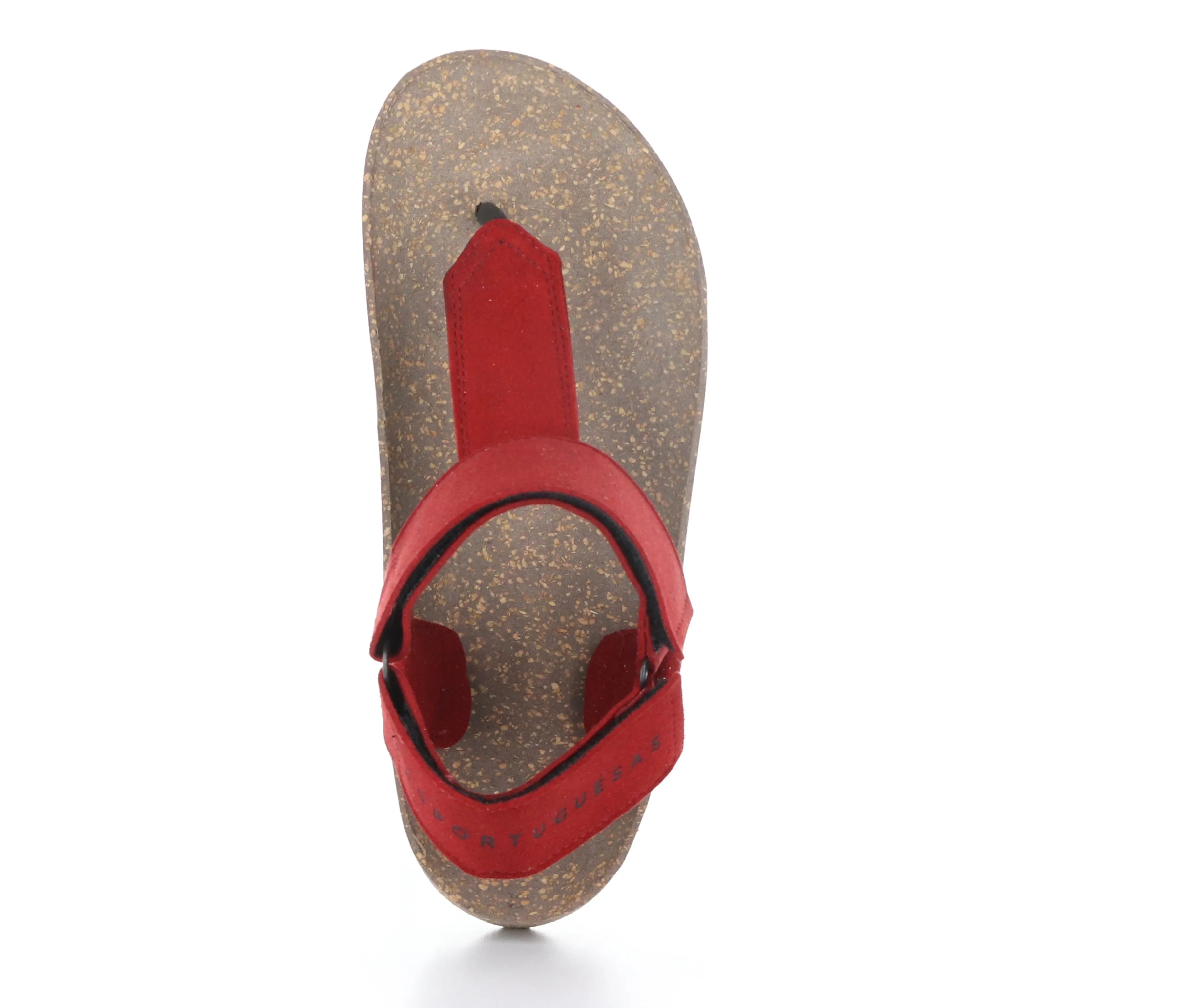 FIZZ_L Red Suede Thong Sandals|FIZZ_L Sandales Entre Doigts in Daim Rouge