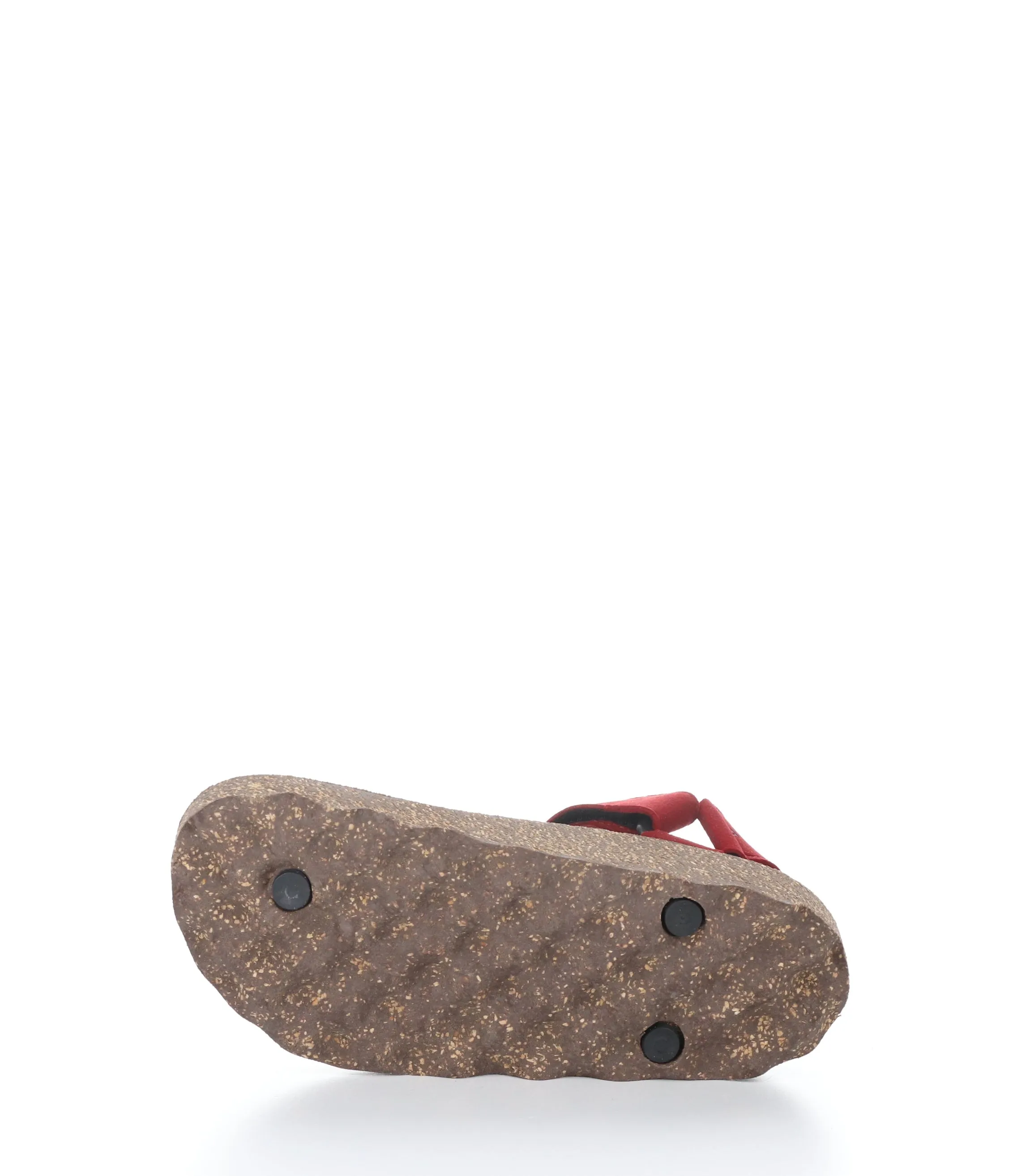 FIZZ_L Red Suede Thong Sandals|FIZZ_L Sandales Entre Doigts in Daim Rouge