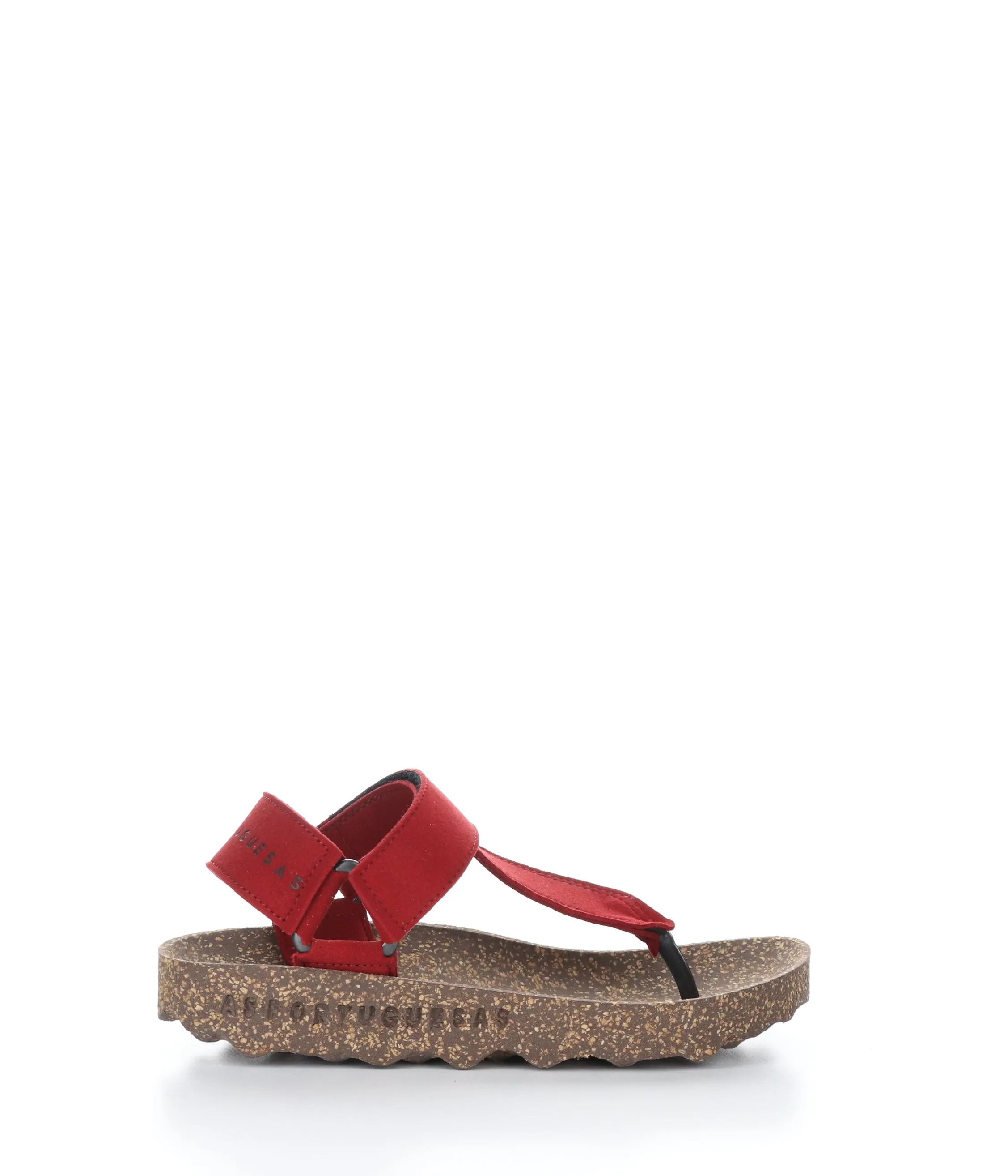 FIZZ_L Red Suede Thong Sandals|FIZZ_L Sandales Entre Doigts in Daim Rouge