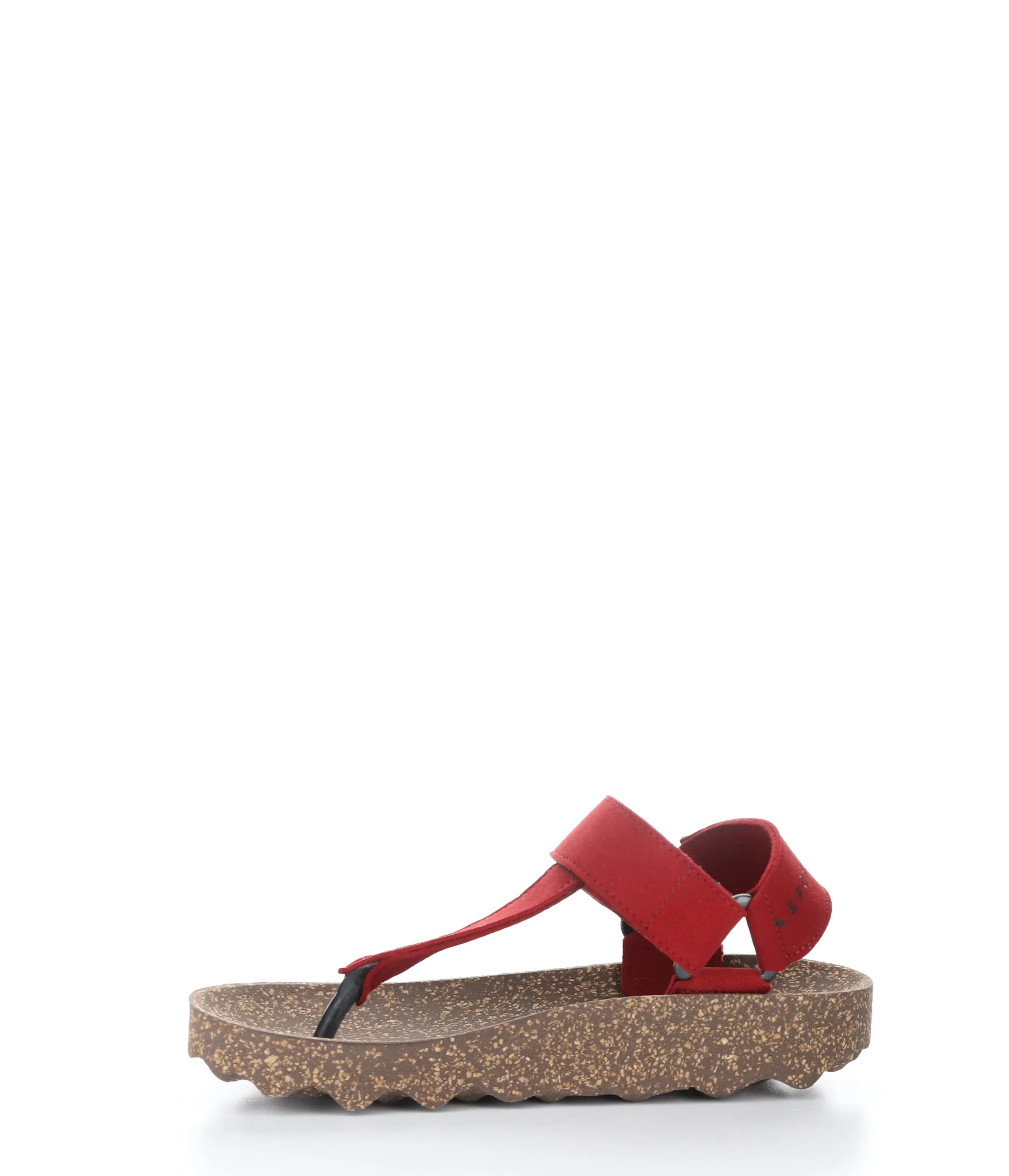 FIZZ_L Red Suede Thong Sandals|FIZZ_L Sandales Entre Doigts in Daim Rouge