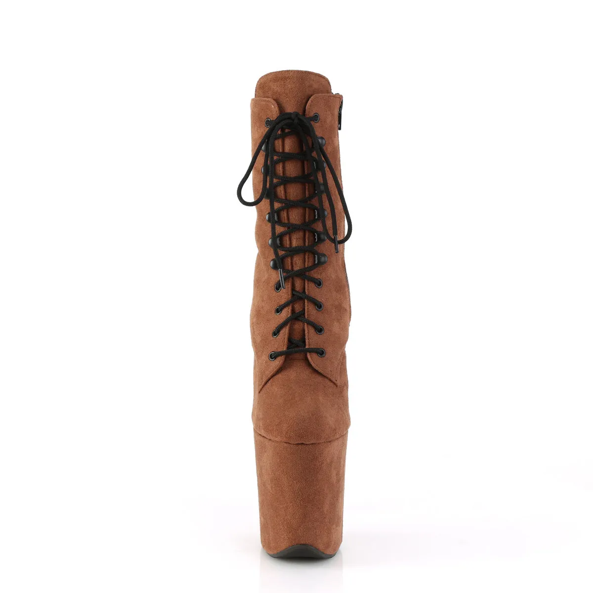 FLAMINGO-1020FS Pleaser Caramel Faux Suede Sexy Platform Shoes (Pole Dancing Heels)
