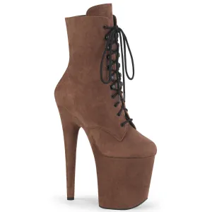 FLAMINGO-1020FS Pleaser Caramel Faux Suede Sexy Platform Shoes (Pole Dancing Heels)