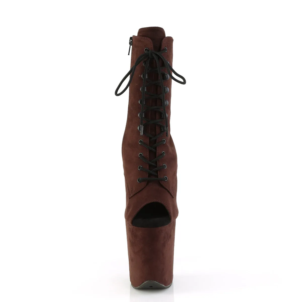 FLAMINGO-1021FS Pleaser Mocha Faux Suede Sexy Platform Shoes (Pole Dancing Heels)