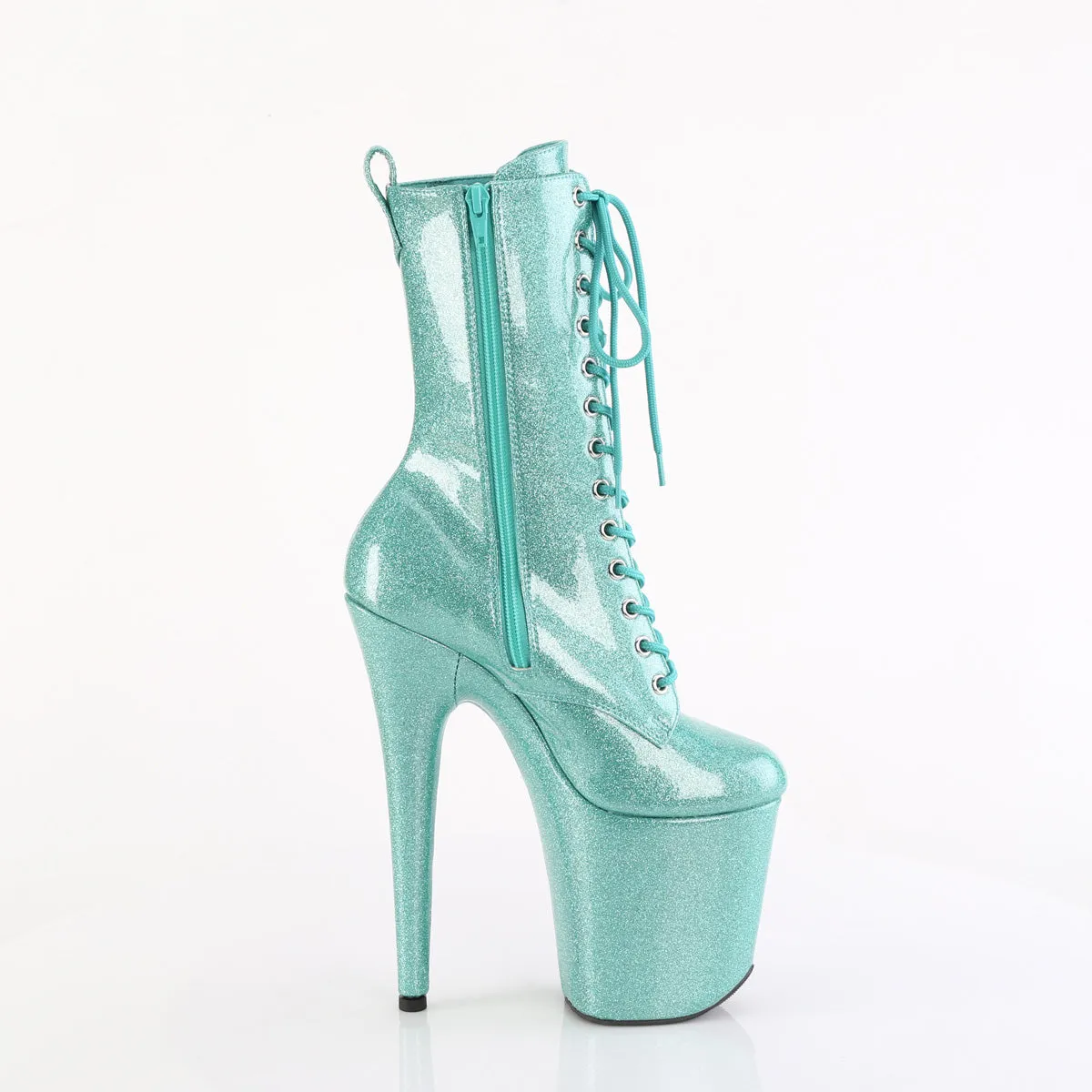 FLAMINGO-1040GP Pleaser Aqua Glitter Sexy Platform Shoes (Pole Dancing Heels)
