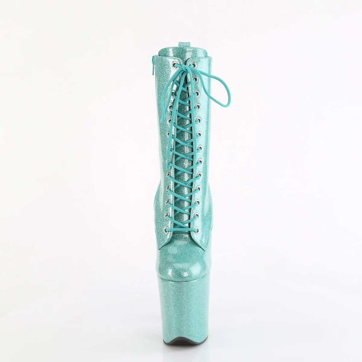 FLAMINGO-1040GP Pleaser Aqua Glitter Sexy Platform Shoes (Pole Dancing Heels)