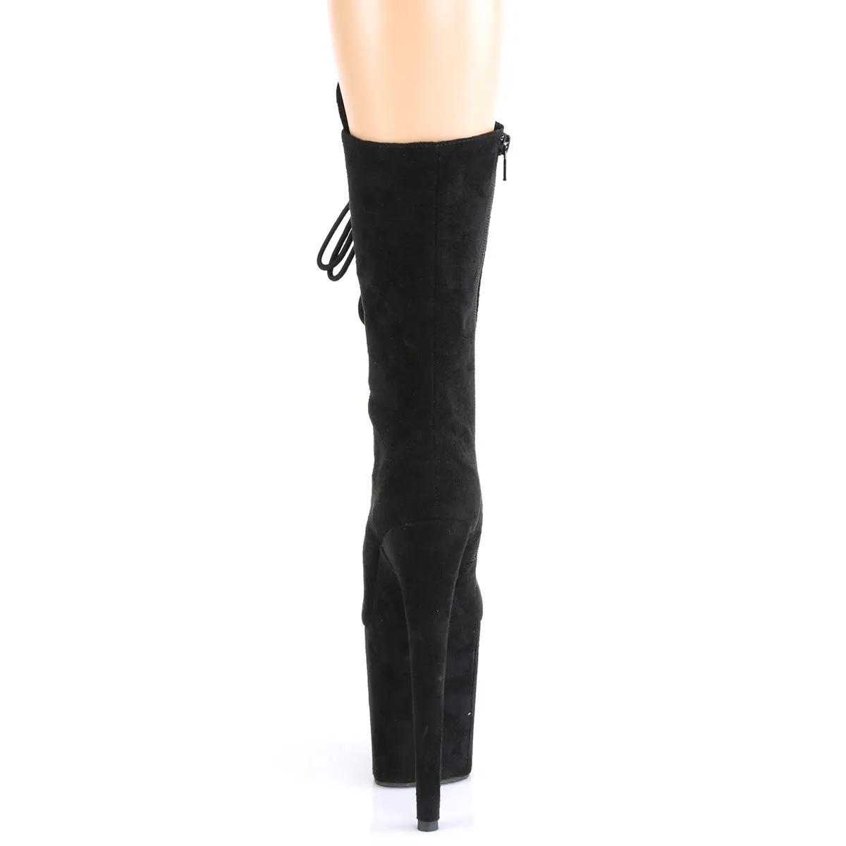 FLAMINGO-1050FS Pleaser Black Faux Suede Sexy Platform Shoes (Pole Dancing Heels)