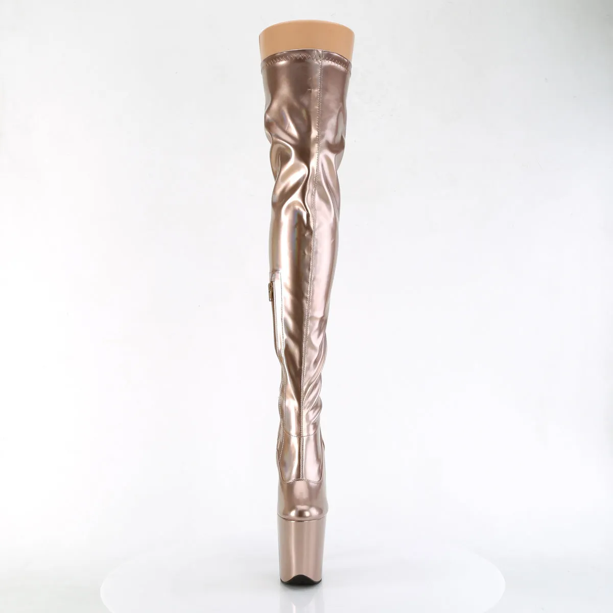 FLAMINGO-3000HWR Pleaser Rose Gold Glitter Sexy Platform Shoes (Pole Dancing Heels)