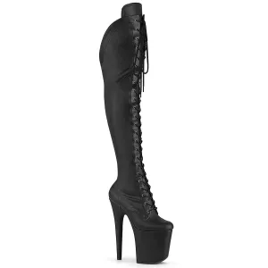 FLAMINGO-3014 Pleaser Black Faux Leather Sexy Platform Shoes (Pole Dancing Heels)