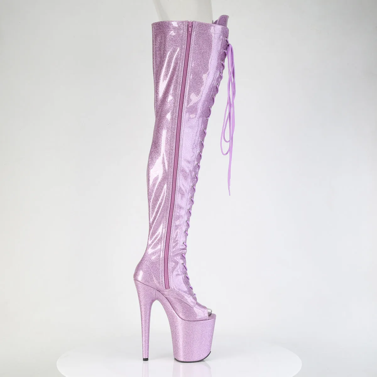 FLAMINGO-3021GP Pleaser Lilac Glitter Sexy Platform Shoes (Pole Dancing Heels)