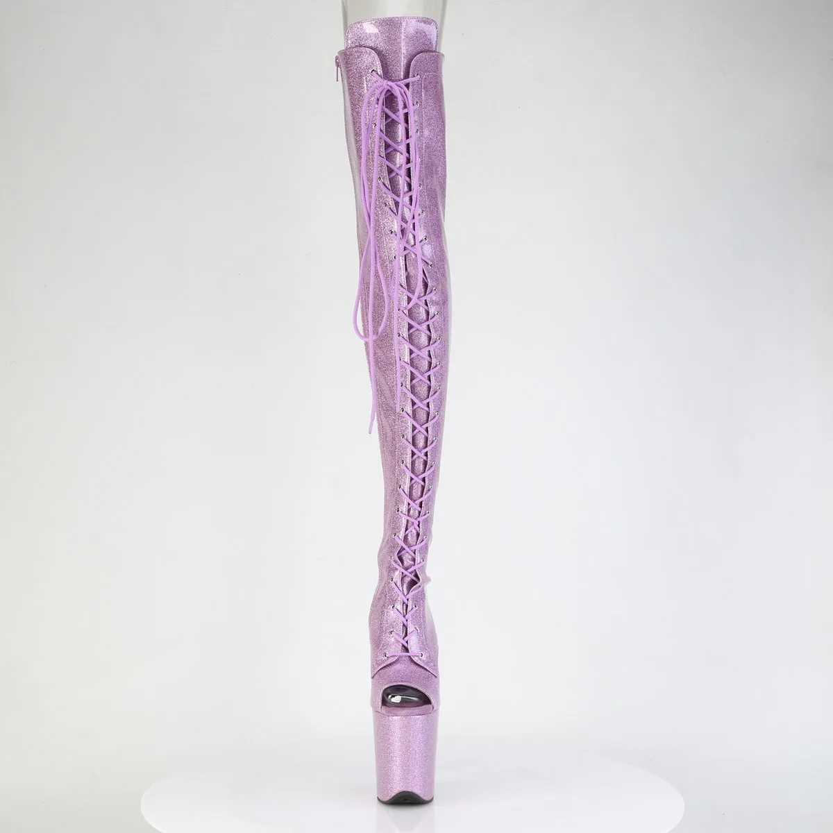 FLAMINGO-3021GP Pleaser Lilac Glitter Sexy Platform Shoes (Pole Dancing Heels)