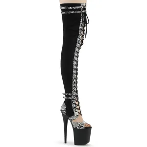 FLAMINGO-3027SP Pleaser Black Faux Suede Sexy Platform Shoes (Pole Dancing Heels)