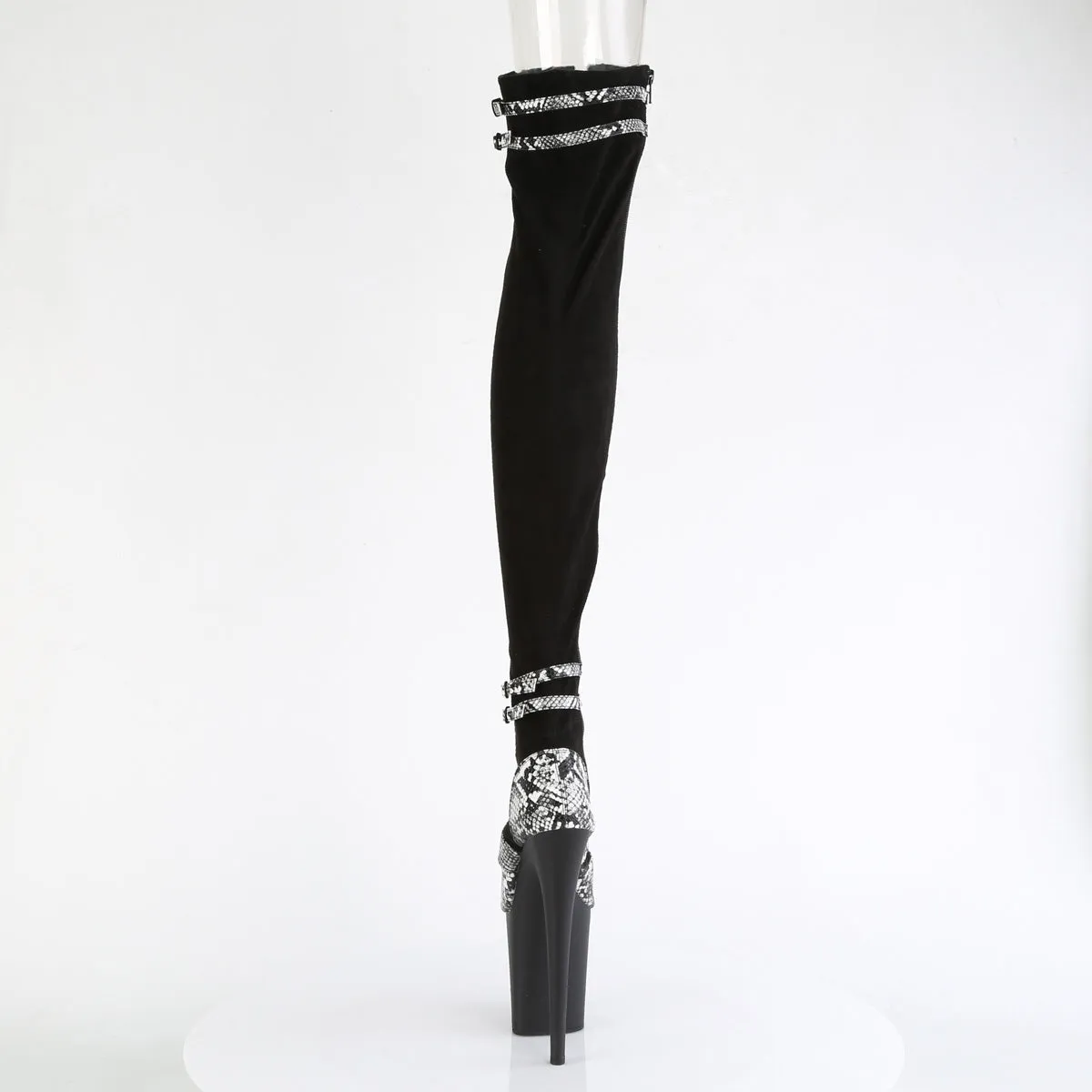 FLAMINGO-3027SP Pleaser Black Faux Suede Sexy Platform Shoes (Pole Dancing Heels)