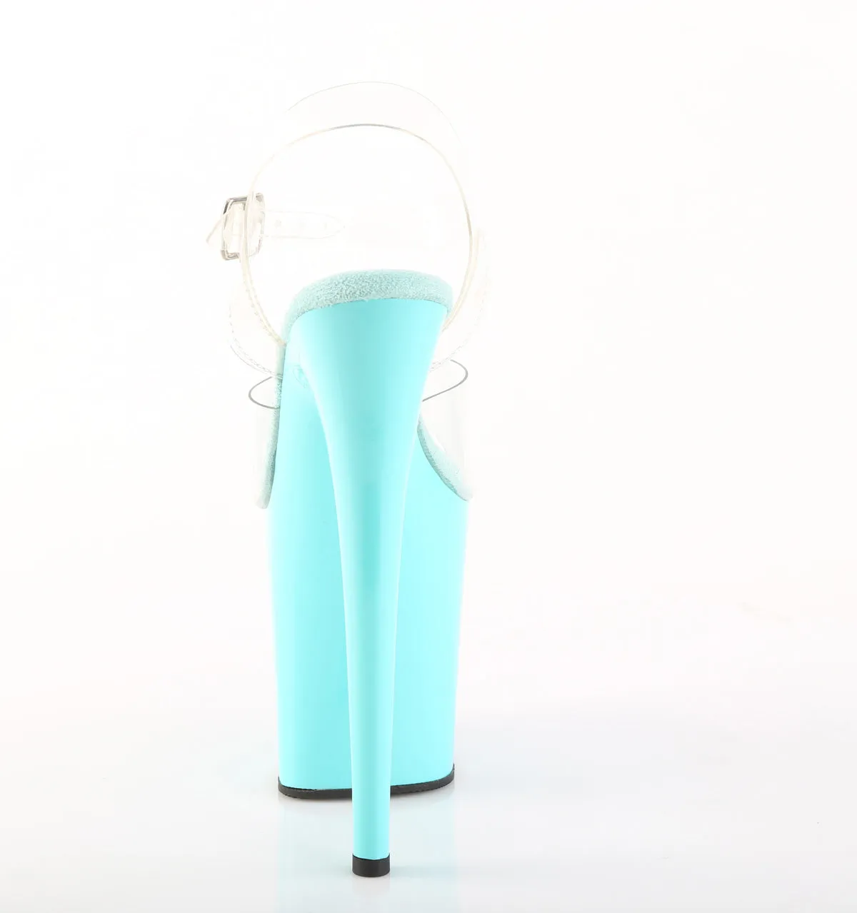 FLAMINGO-808 Pleaser Clear/Aqua Sexy Platform Shoes (Pole Dancing Heels)
