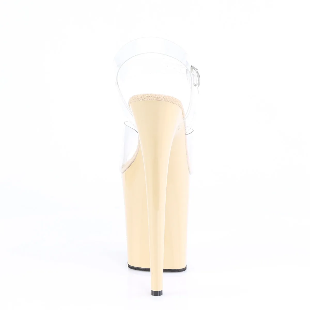FLAMINGO-808 Pleaser Clear/Cream Sexy Platform Shoes (Pole Dancing Heels)