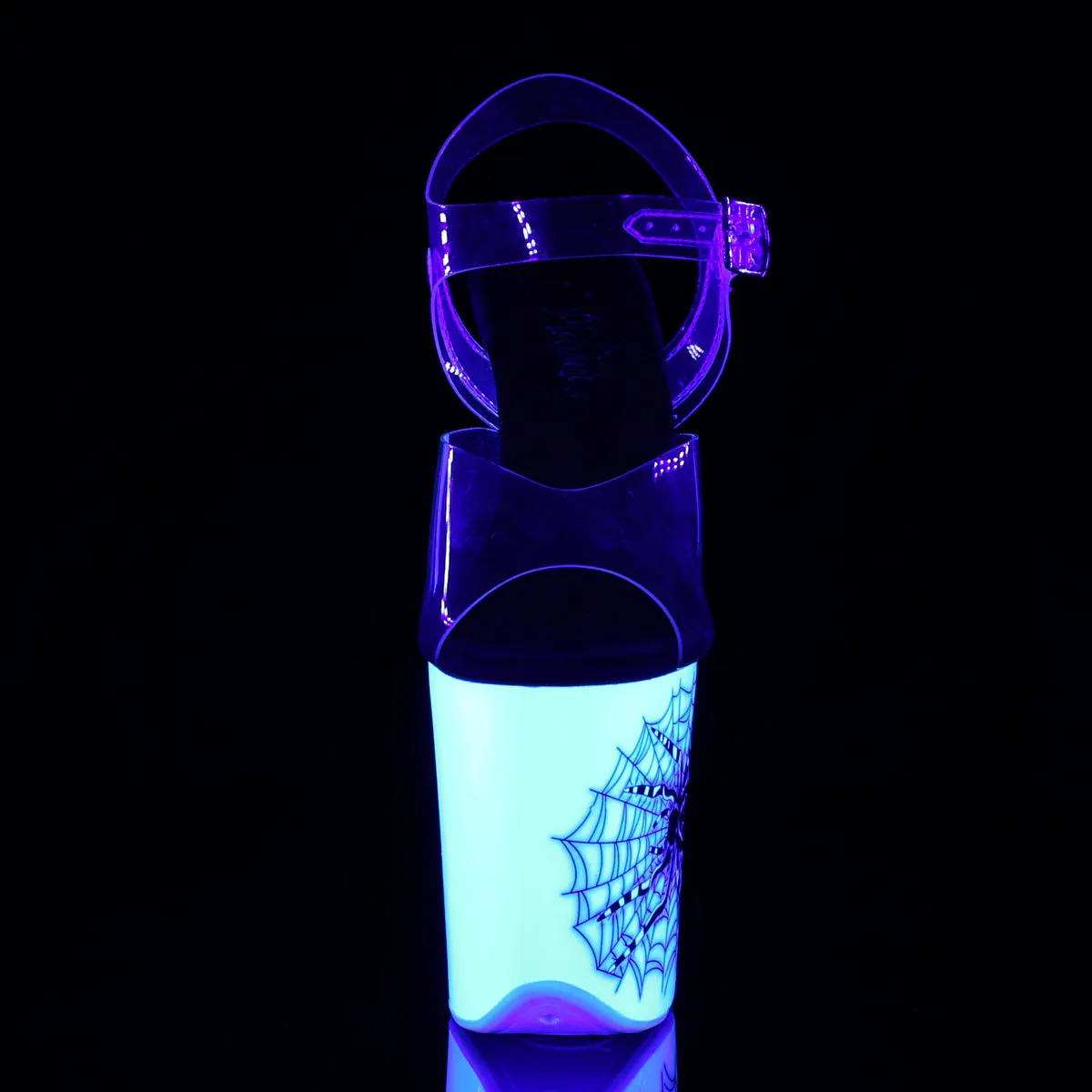 FLAMINGO-808SW Pleaser Clear/Neon White Sexy Platform Shoes (Pole Dancing Heels)