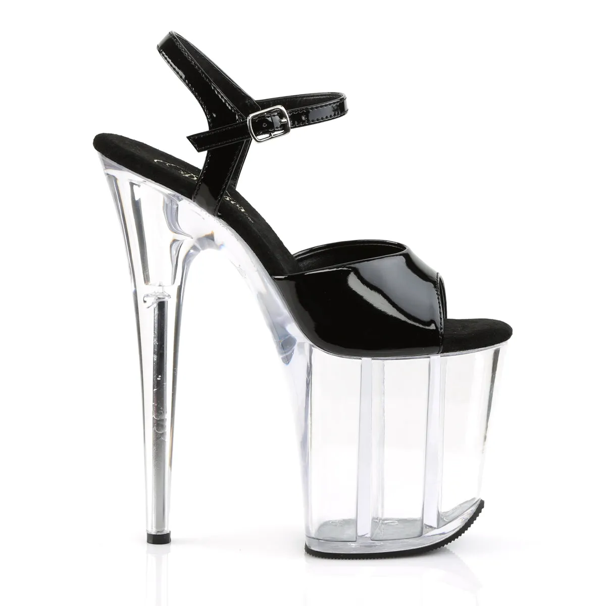 FLAMINGO-809 Pleaser Black Patent Sexy Platform Shoes (Pole Dancing Heels)