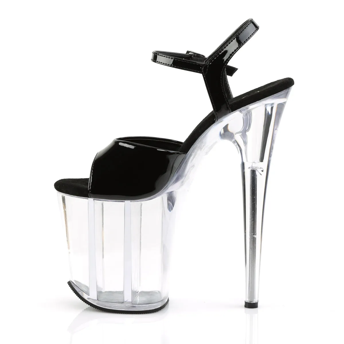FLAMINGO-809 Pleaser Black Patent Sexy Platform Shoes (Pole Dancing Heels)