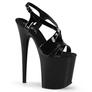 FLAMINGO-831 Pleaser Black Patent Sexy Platform Shoes (Pole Dancing Heels)