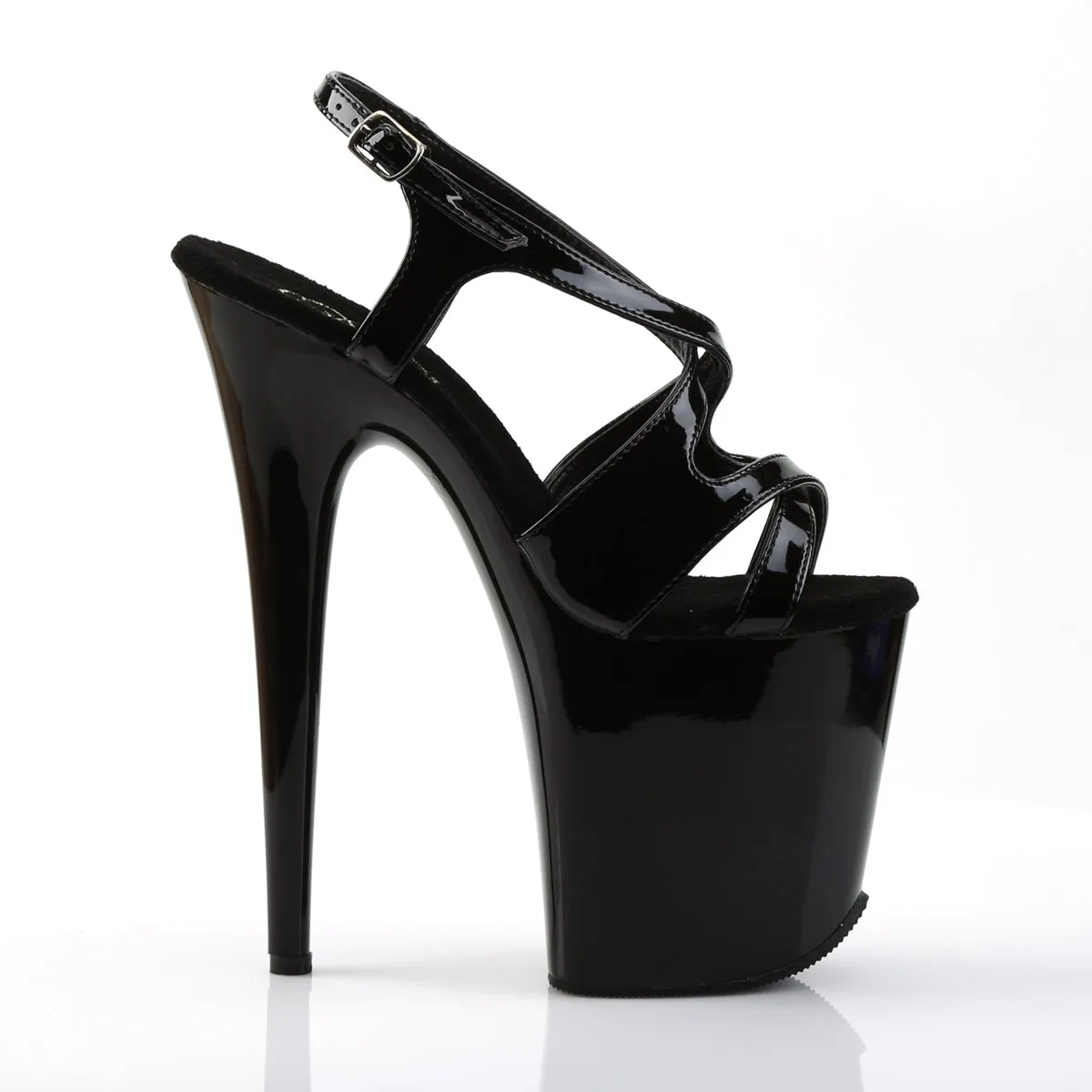 FLAMINGO-831 Pleaser Black Patent Sexy Platform Shoes (Pole Dancing Heels)