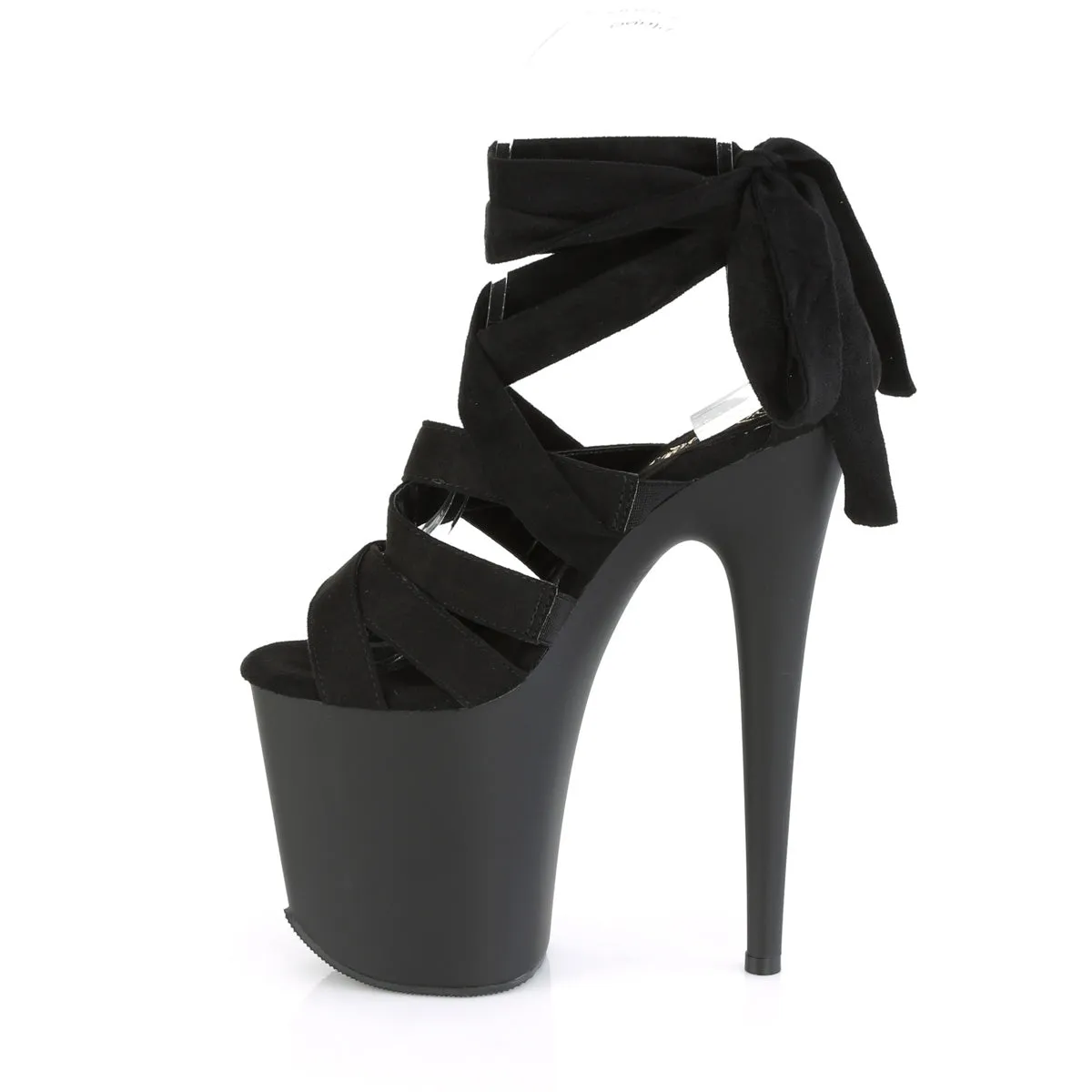 FLAMINGO-876 Pleaser Black Faux Suede Sexy Platform Shoes (Pole Dancing Heels)