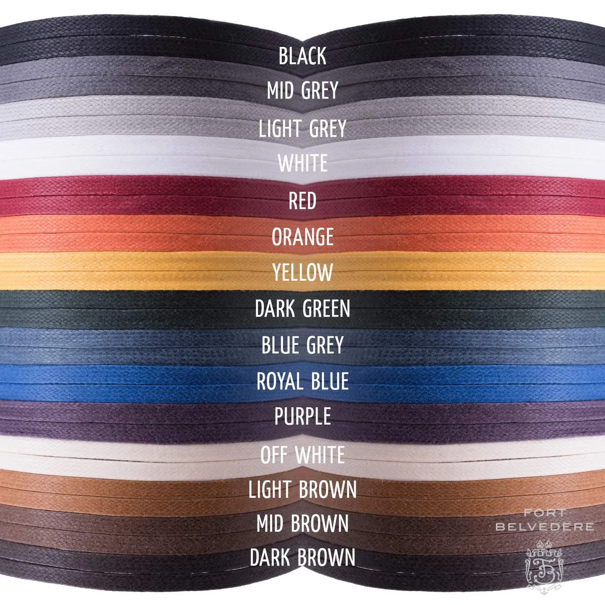 Flat Mid Gray Waxed Cotton Shoelaces