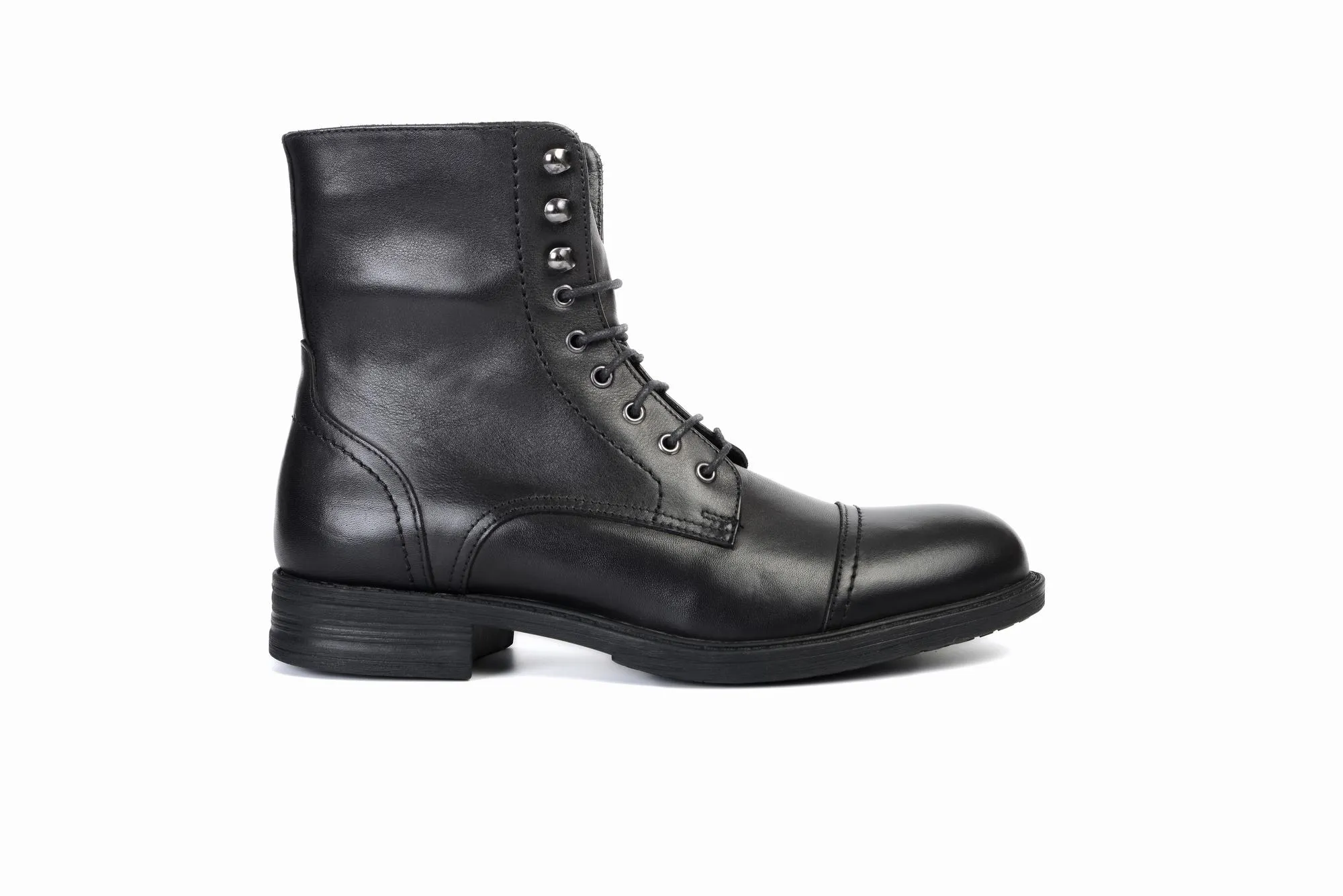 FOOT FEDERATION CAULK DERBY CAP-TOE MENS BOOT BLACK