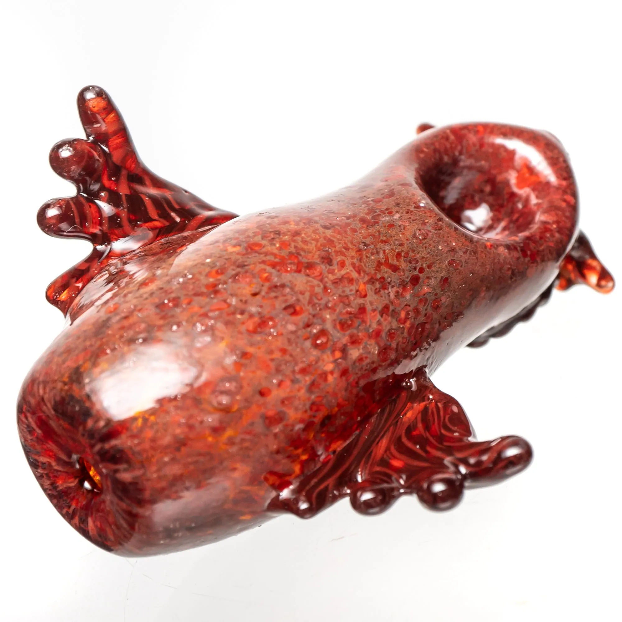 Four Winds Flameworks - Hooter Hand Pipe - Rust Frit
