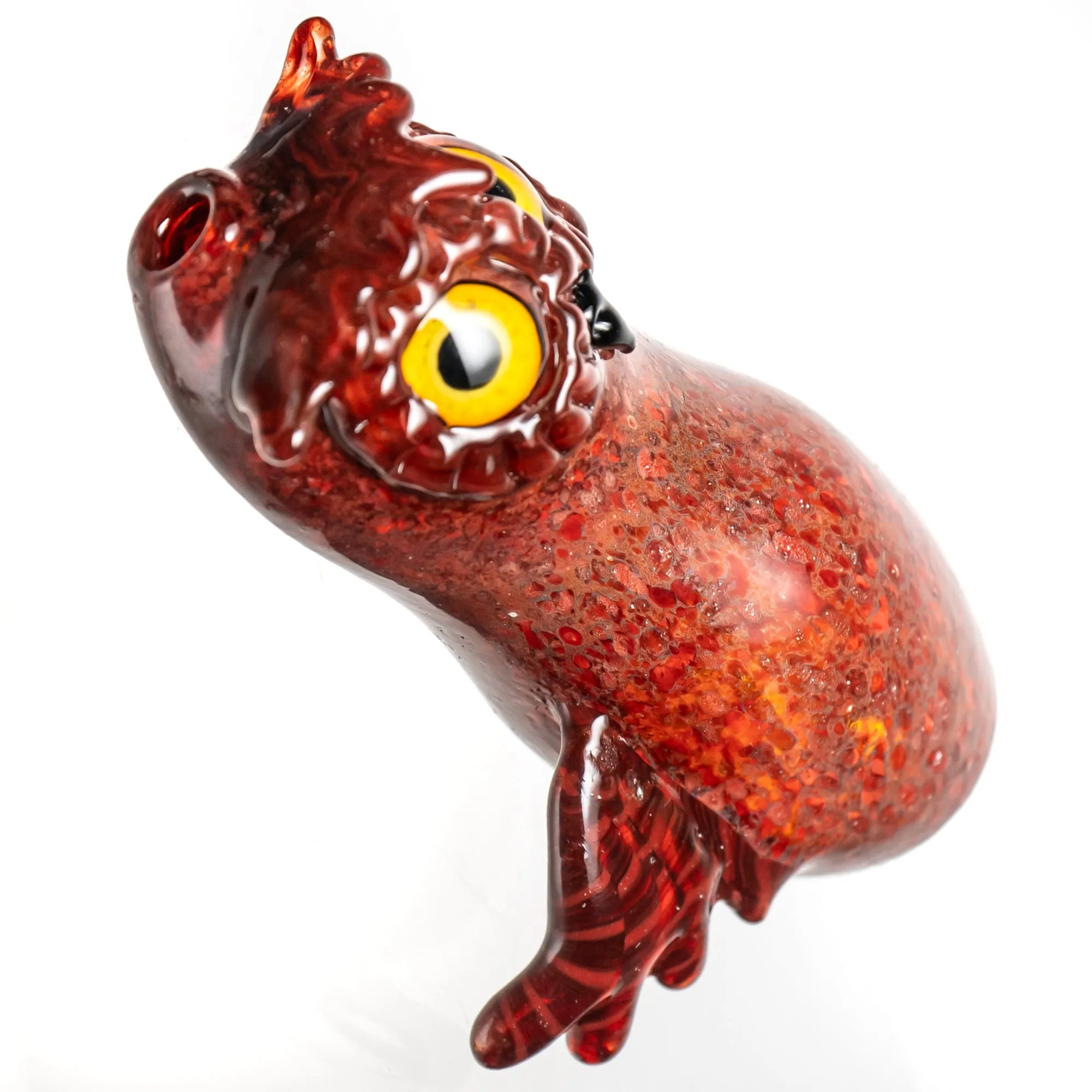 Four Winds Flameworks - Hooter Hand Pipe - Rust Frit