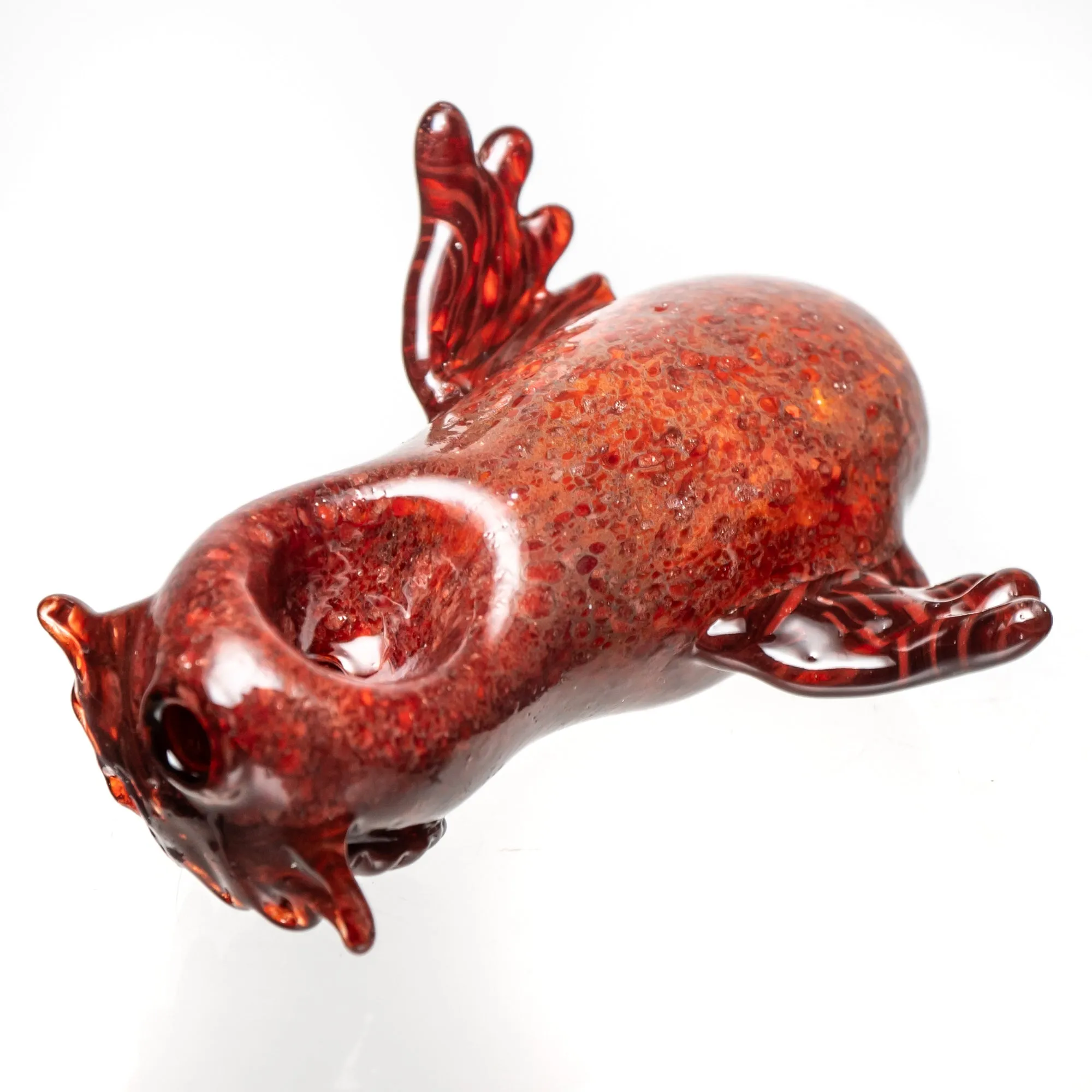 Four Winds Flameworks - Hooter Hand Pipe - Rust Frit