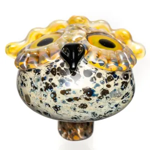 Four Winds Flameworks - Owl Carb Cap - Brown Frit