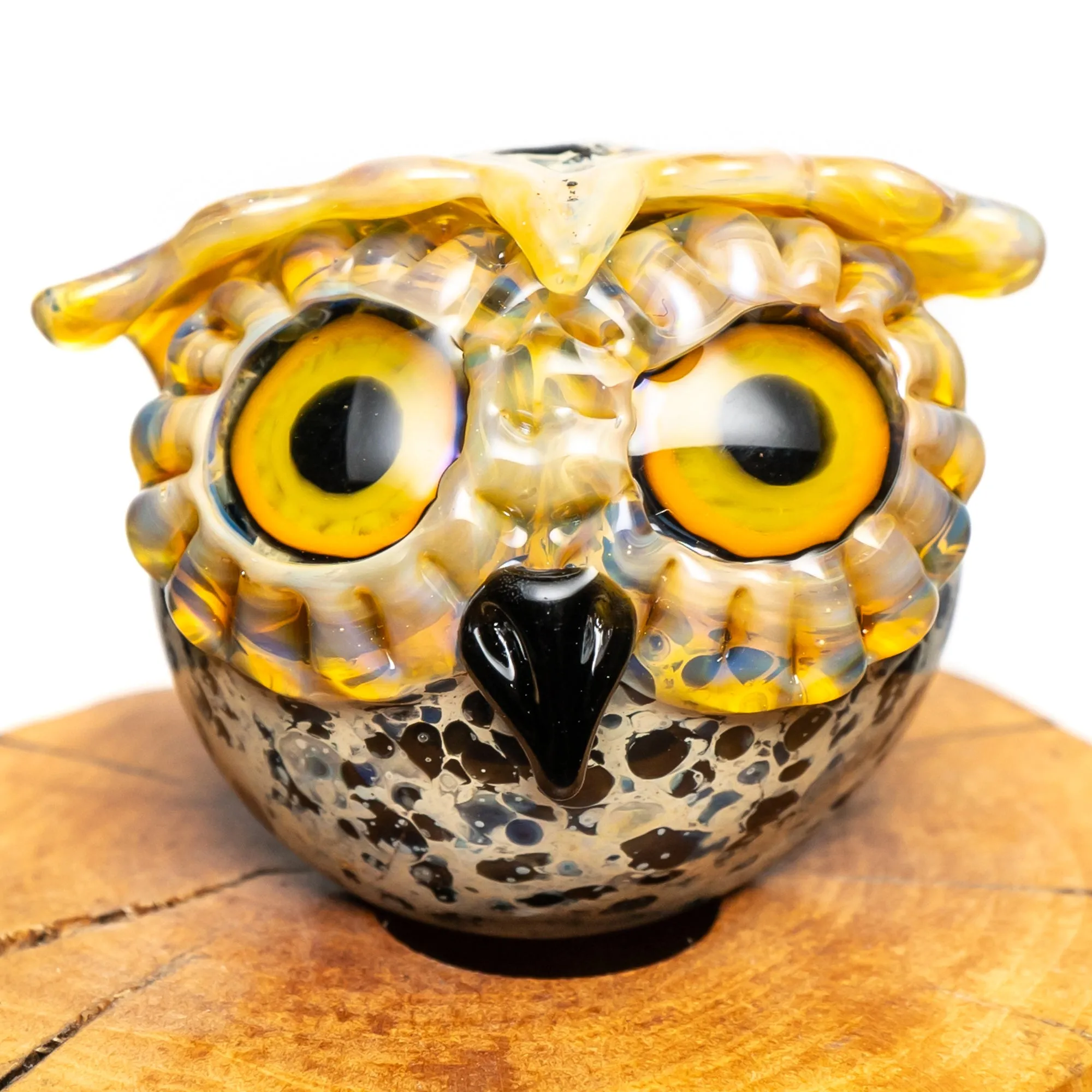 Four Winds Flameworks - Owl Carb Cap - Brown Frit