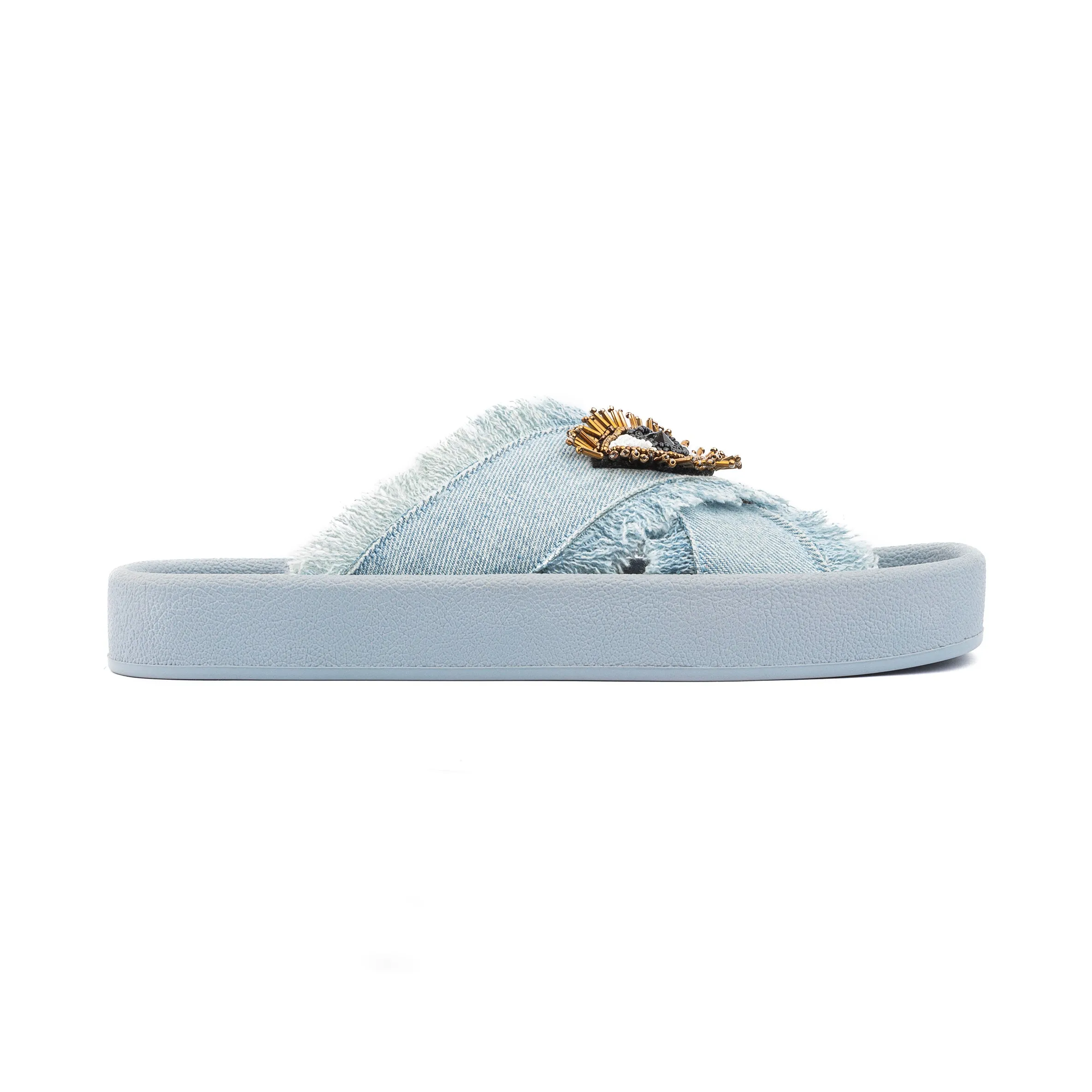 Frame Eye Criss Cross Slides - Baby Blue