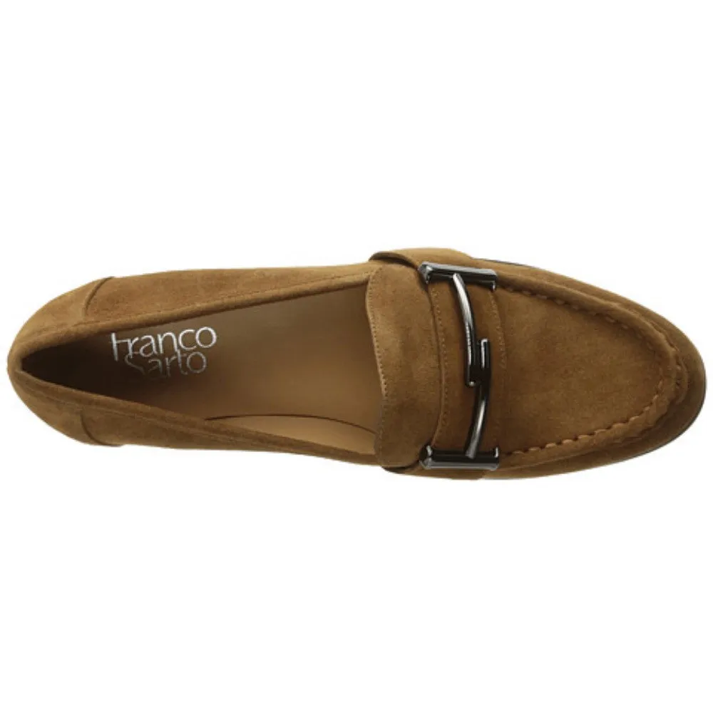 Franco Sarto Baylor Cognac Suede Slip-on Loafer