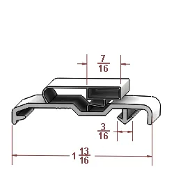 G-385  23 1/8' x 71 7/8 OD  , Door Gasket, 4 sides , Magnetic   NRE # 160073