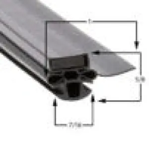 G254  25 1/2" x 53 1/2" Door Gasket, Delfield Ref. # 1702001  NRE # 069205