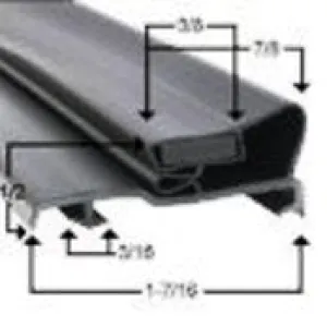 G290   23 1/8" x 71 7/8" (fits 23" 1/4 x 72" OD Door) - Door Gasket       NRE # 160003