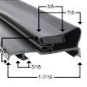 G290  32 1/8" x 70 1/4"   OD, Door Gasket,   4 sides, Magnetic, Black  NRE # 160019