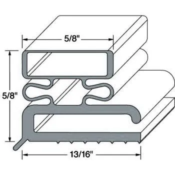 G494  36 5/8" x 80" OD ,  Door Gasket , Screw Mounted ,  4 sides   NRE # 306307