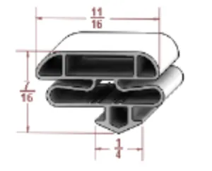 G632  28 7/8" x 64 7/8" OD, Glass Door Gasket,  NRE # 307812