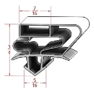 G785  25 5/16" x 60 3/4" OD, Door Gasket , 4 sided , W0404515,  NRE# 180508