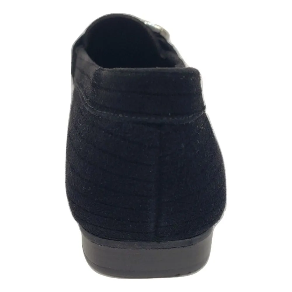 Galvanize Black Suede Stuart Weitzman Loafer Flats