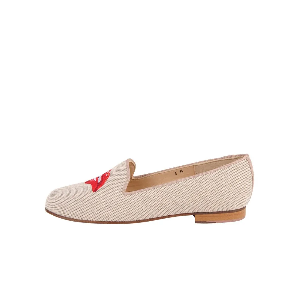 Gatsby Bite me Natural Linen Jon Josef Loafer Flat