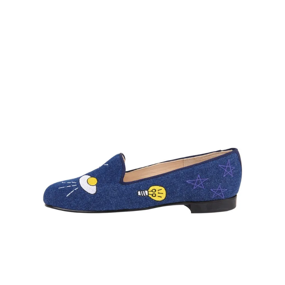 Gatsby Flying Saucer Denim Jon Josef Loafer Flat