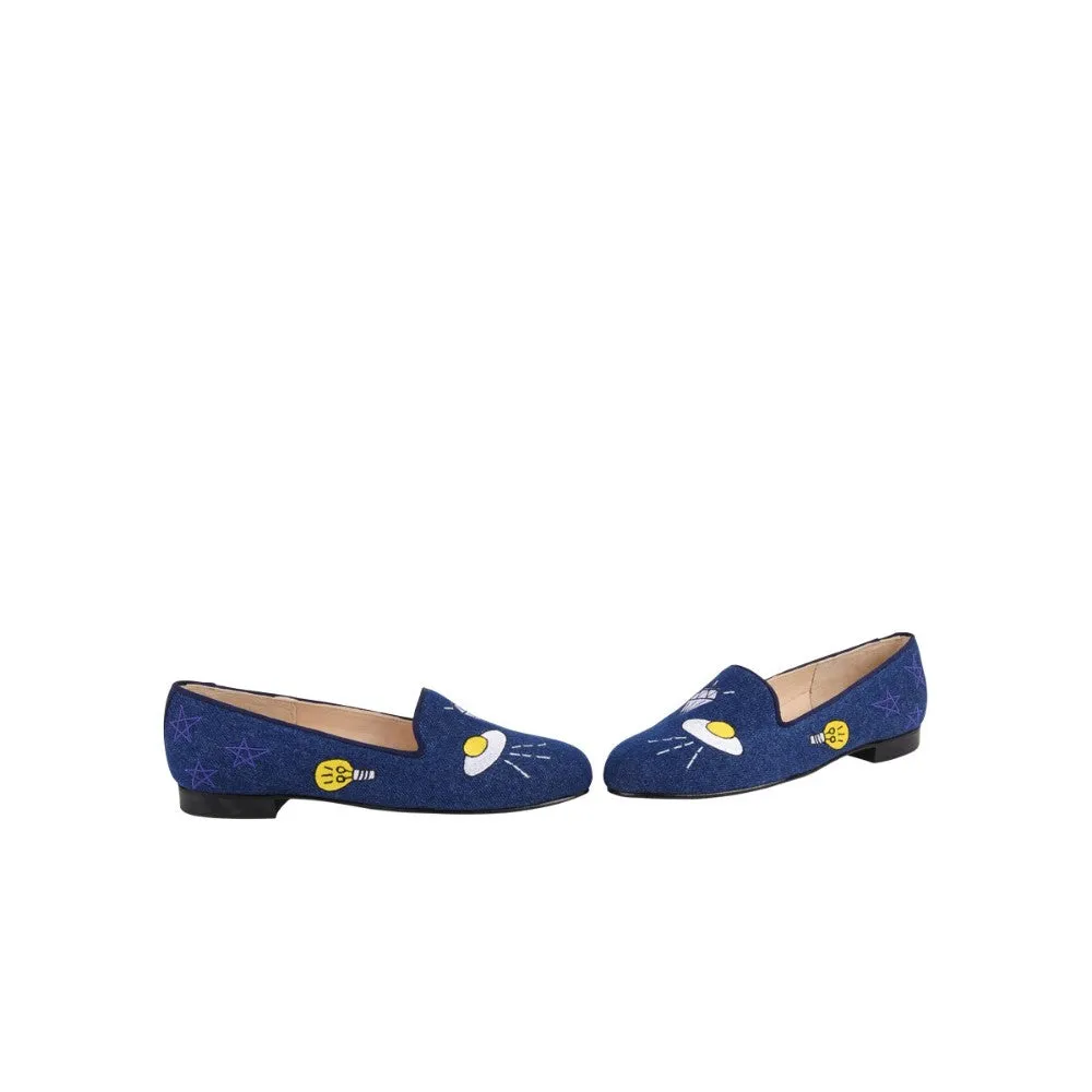 Gatsby Flying Saucer Denim Jon Josef Loafer Flat