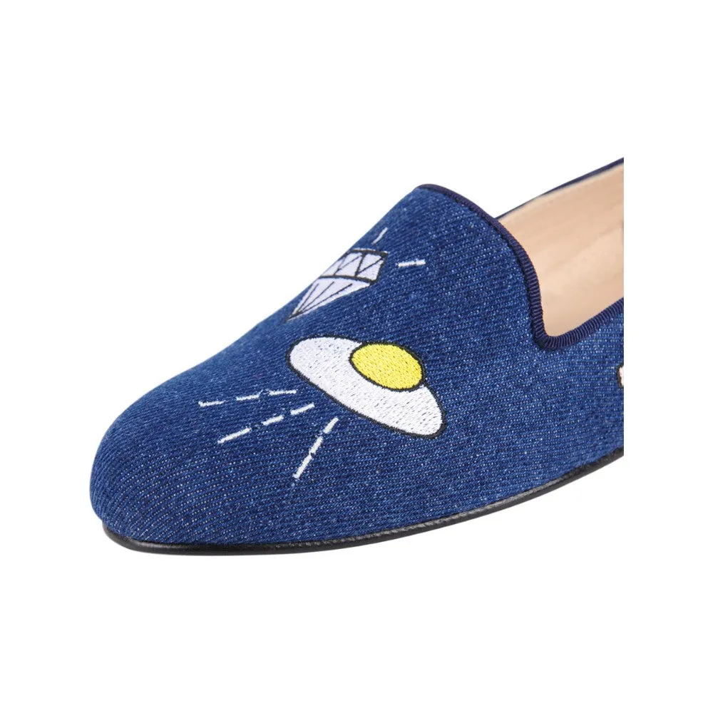 Gatsby Flying Saucer Denim Jon Josef Loafer Flat
